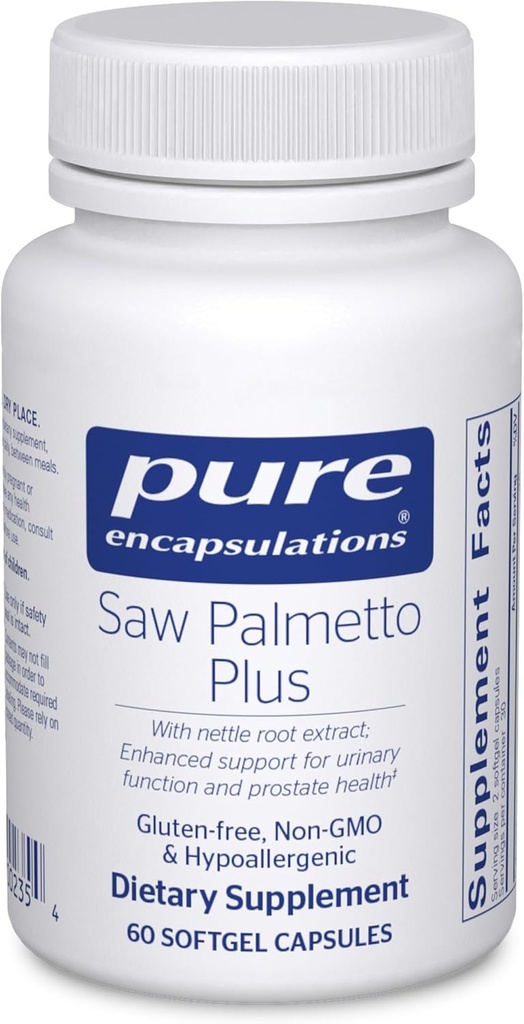 Pure Encapsulations Saw Palmetto Plus | 양립한 루트 추출으로 Urinary 기능 지원 | 60 Softgel 캡슐