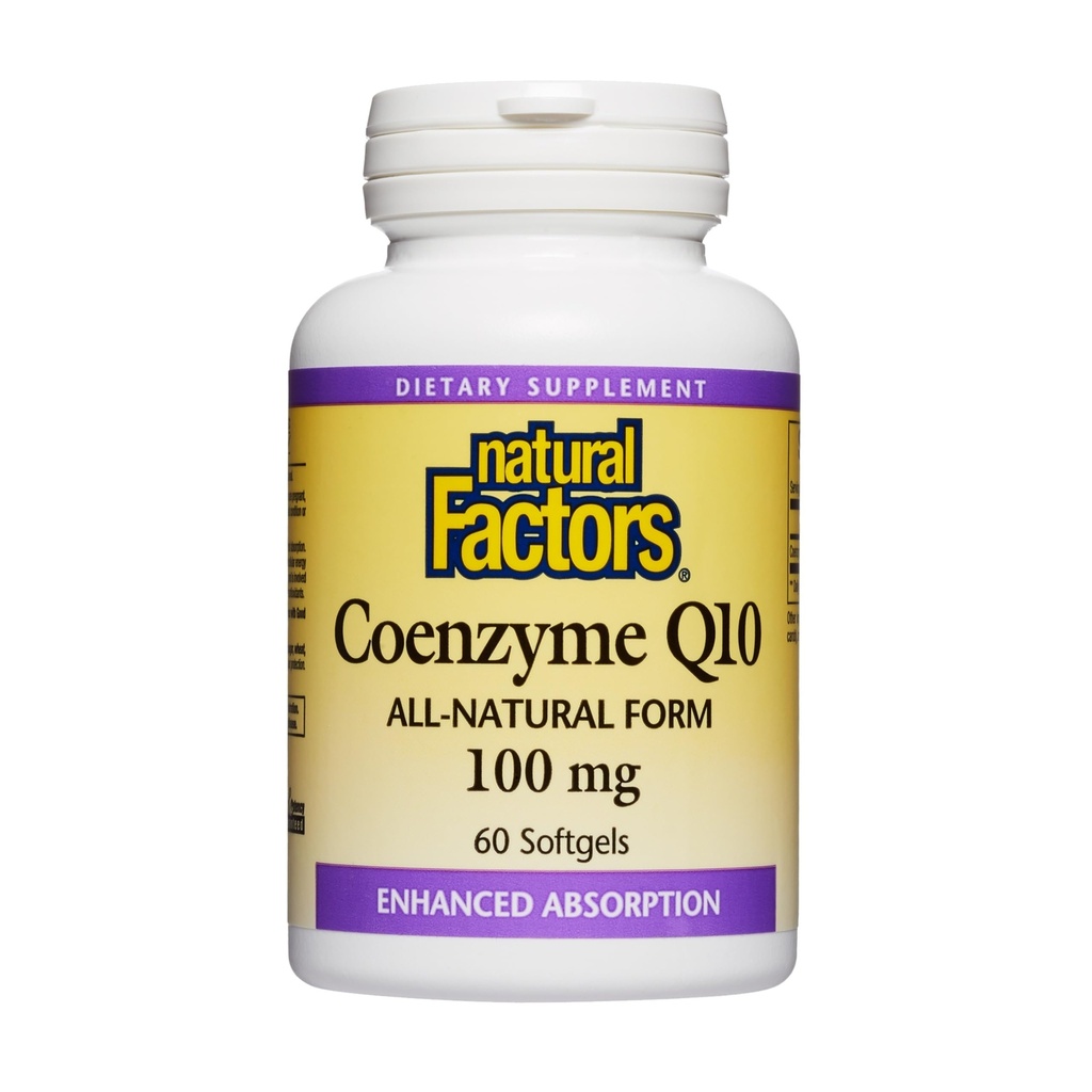 자연적인 요인 Coenzyme Q10 - 산화 방지제 지원 보충교재 지원 세포질 에너지 생산 - 더 나은 흡수 원조 건강한 심장 기능 - 100 mg, 60 Softgels (60의 서빙)