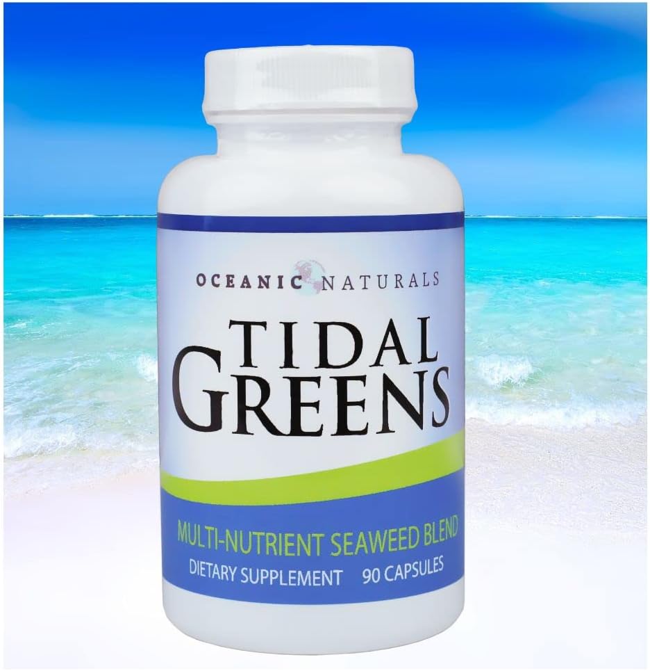 Tidal Greens Seaweed Supplement Iodine의 천연 소스 - Immune Support Energy Well Being - 90 채식 캡슐