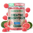 Creatine Monohydrate Gummies 남성 & 여성, 근육 힘, 근육 건축업자, 에너지 부스트, 전 운동 보충교재 (120 조사) - 수박 풍미를 위한 5000mg