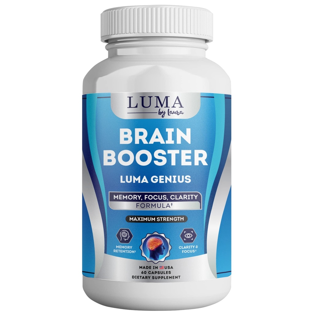 Clarity, Memory, Mood, Focus, Mental Performance에 대한 브레인 지원 보충 - GABA 및 Green Tea Extract - 60 캡슐
