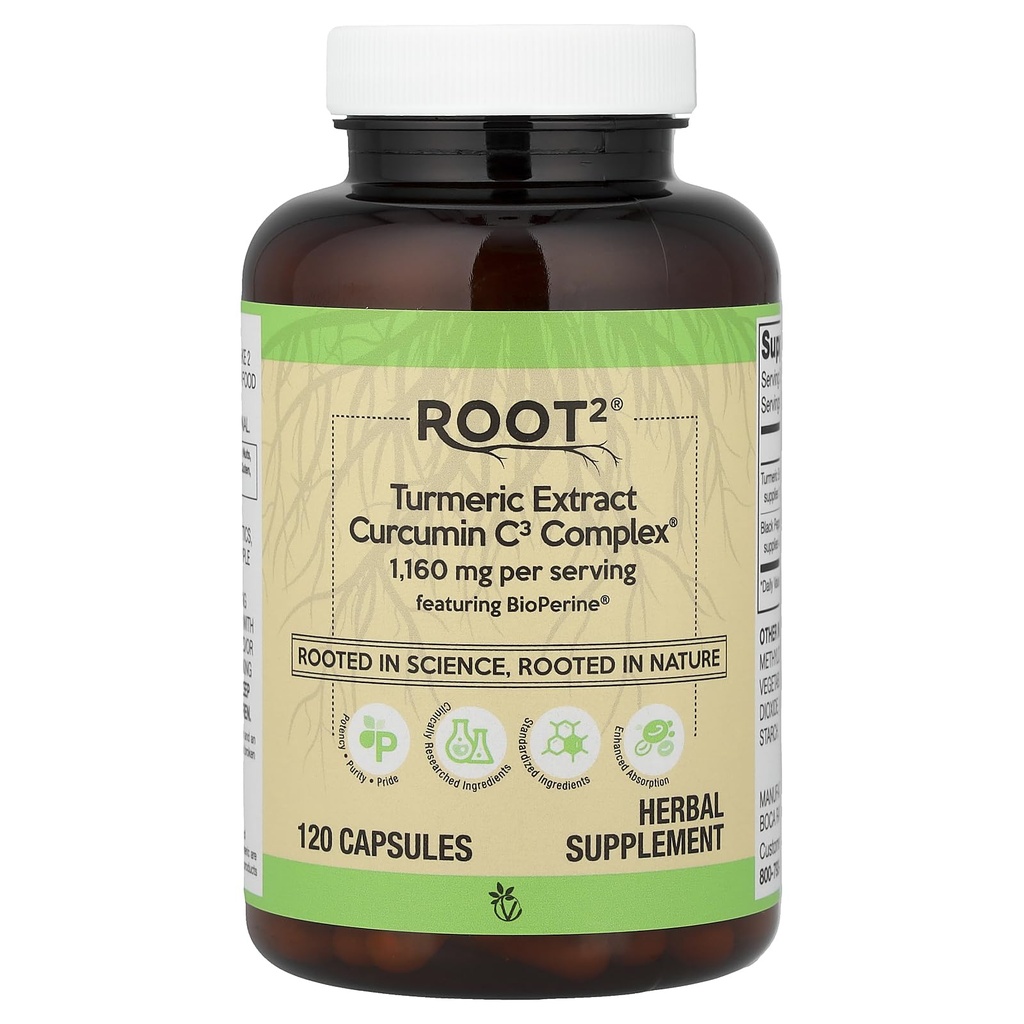 Vitacost 심황 추출물 쿠르쿠민 C3 복합체 - 1,160 mg / 서빙 - 120 캡슐