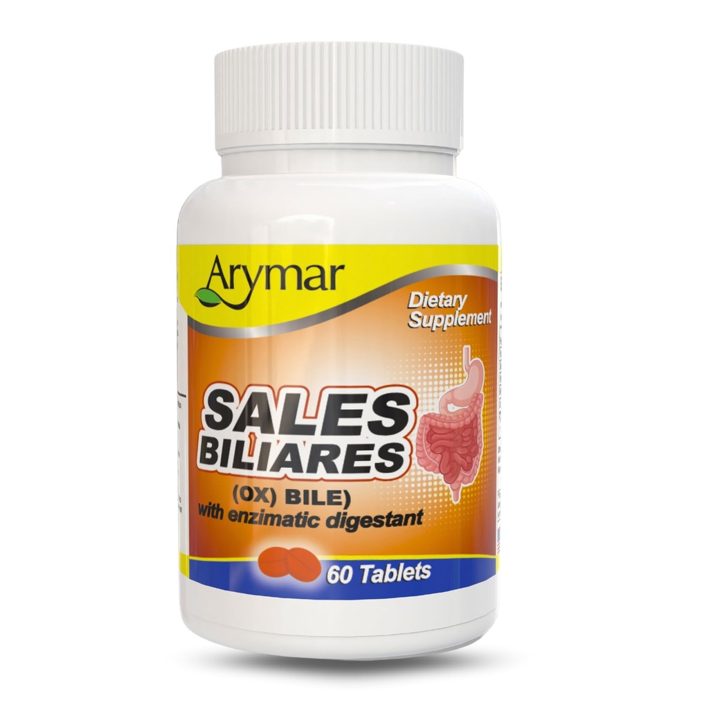 Arymar 판매 Biliares Ox Bile 와 Digestive Enyzmes 60 탭