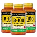 MASON NATURAL Ultra B,100 Complex, 300의 정상적인 면역 지원과 에너지 대사를 위한 일 공급, 3 팩