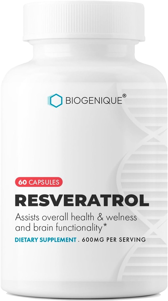Resveratrol 600mg 유력한 산화 방지제 & Polygonum 뿌리 추출물에서 Trans-Resveratrol는, 노화 방지 & 심장 혈관 지원을 승진시킵니다, 60의 캡슐 - 미국에서 만드는 - Vegan, 비 GMO, 글루텐 자유로운