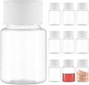작은 명확한 알약 병, 플라스틱 약 알약 병, 액체 분말 원통 모양 콘테이너 (10 PC, 30ml)를 위한 소형 플라스틱 명확한 빈 시약