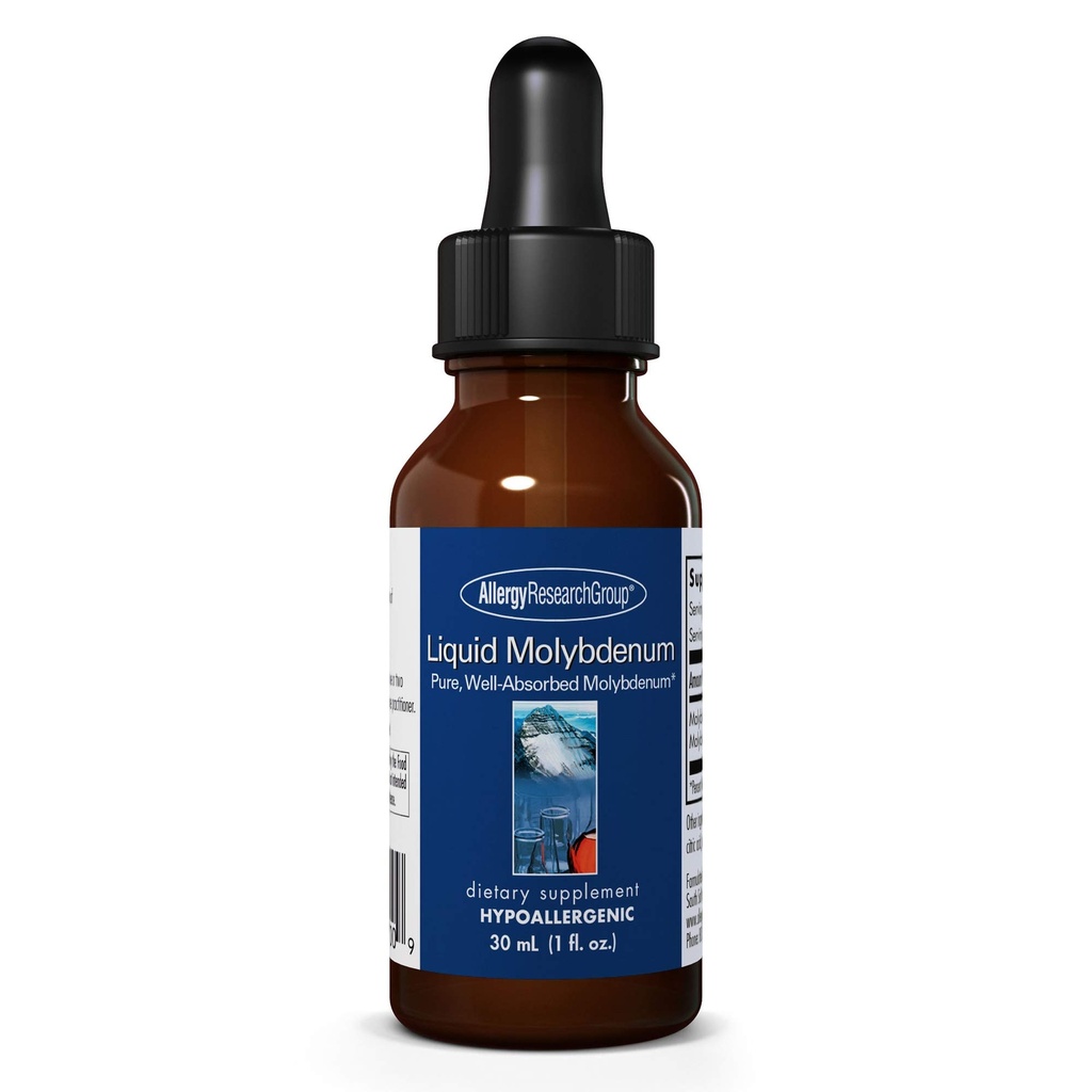 알레르기 연구 그룹 액체 Molybdenum 보충교재 - 황산 Metabolism 지원, Detox, Uric 산, 추적 무기물, 25mcg 액체 하락 - 1개 Fl Oz