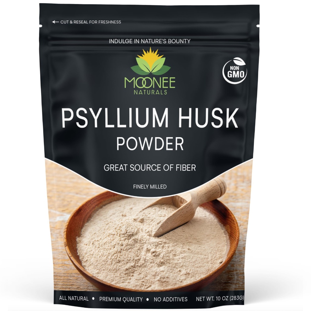 Psyllium Husk 분말 (10 OZ), 글루텐 무료, 비 GMO, Finely Ground, Keto Friendly (10 Ounce (70 서빙))
