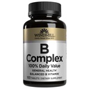 Windmill Natural Vitamins B Complex (100% 일일 값), Boost Energy 생산 및 촉진 Metabolism, 100 정제, 100 서빙