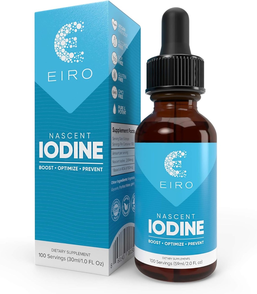 EIRO Nascent Iodine Drops | 슈페리어 흡수 | Thyroid Support