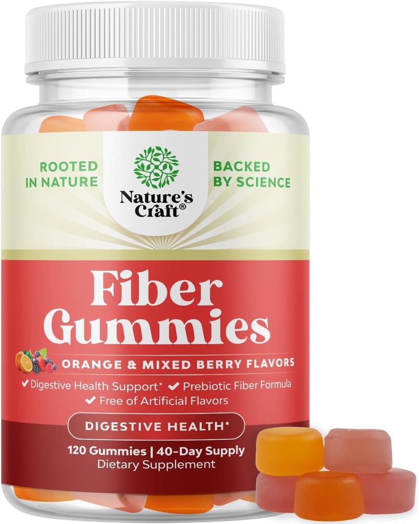 성인을 위한 맛있은 Prebiotic 섬유 Gummies - Immunity와 소화 지원을 위한 Prebiotic Soluble Chicory 뿌리를 가진 성인을 위한 높은 섬유 보충교재 Gummies 비타민 - 비 GMO Vegan Halal 120 조사