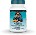 Source Naturals Wellness Children's Immune Chewable, Great-Tasting Defense Complex, 라즈베리 맛 * - 30 웨이퍼