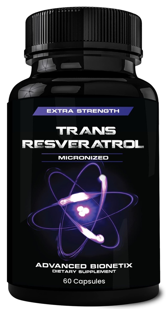 2X 힘 Micronized Trans Resveratrol 보충교재. 2개의 캡슐 당 1200mg. 높은 흡수 산화 방지제 공식. 노화 방지,인지 지원 및 심장 건강 증진