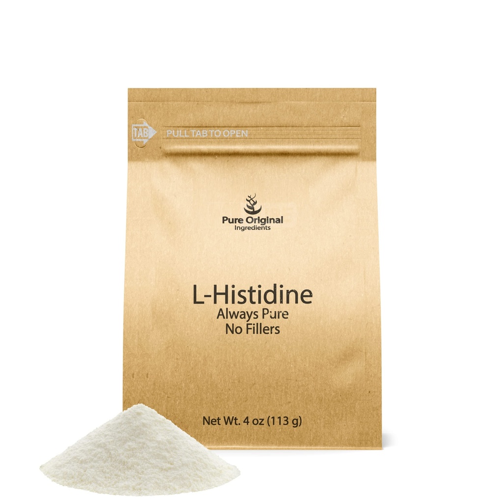 PURE ORIGINAL INGREDIENTS L-Histidine 분말 4 oz, 아미노산 보충교재, 첨가물 없음, 항상 순수한