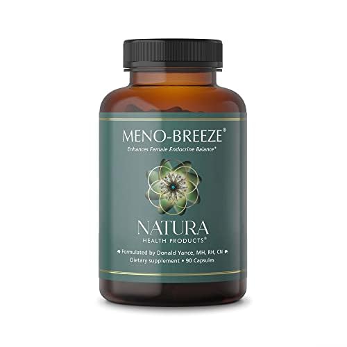 Natura Health Products Meno-Breeze Supplement - Enhances Female Endocrine Balance* - Featuring Shatavari, Chinese Yam, Chaste Tree, Rehmannia, Black Cohosh, & Hops (90 Capsules)