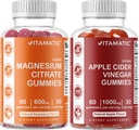 Vitamatic 마그네슘 & Apple Cider Vinegar Gummies - 각 60의 채식 조사