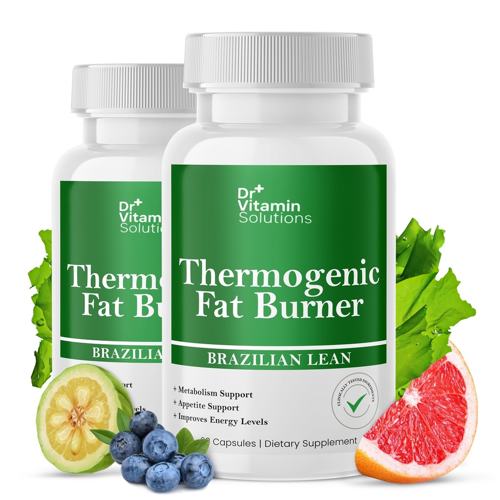 여성과 남성을위한 열성 지방 버너 - 체중 감량을위한 Appetite Suppressant - Bloat Relief 용 녹차 추출물 - Metabolism Booster - 2 팩