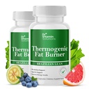 여성과 남성을위한 열성 지방 버너 - 체중 감량을위한 Appetite Suppressant - Bloat Relief 용 녹차 추출물 - Metabolism Booster - 2 팩
