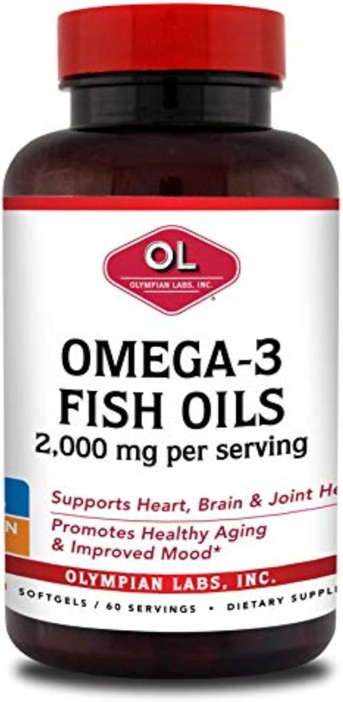 Olympian Labs Omega-3 물고기 기름, 봉사 당 2000mg - 지원 뇌 & 심장 건강, 120 조사, (73)