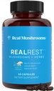 Real Mushrooms RealRest 캡슐 – 유기 Reishi 버섯과 레몬 발름 추출물 – Calmness, Mindfulness & Wellness Support – Vegan, Non-GMO, No Fillers – 60 카운트 기능 버섯 보충
