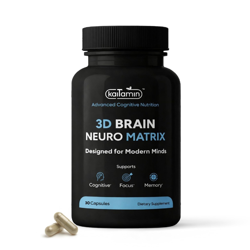 Memory & Focus Nootropic – Ginkgo Biloba & Huperzine A – Vegan, Natural, Caffeine-Free – 학생, 수석 및 전문가를위한 Clarity & Mood 지원 – 90 Caps 3-Month Supply