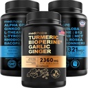 MEDCHOICE Turmeric & Ginger (120ct) 및 Nootropic Brain (120ct) 보충 번들 - 관절, 소화, 두뇌, & 무드 지원을위한 웰빙 듀오 - Vegan, Non-GMO, 글루텐 프리