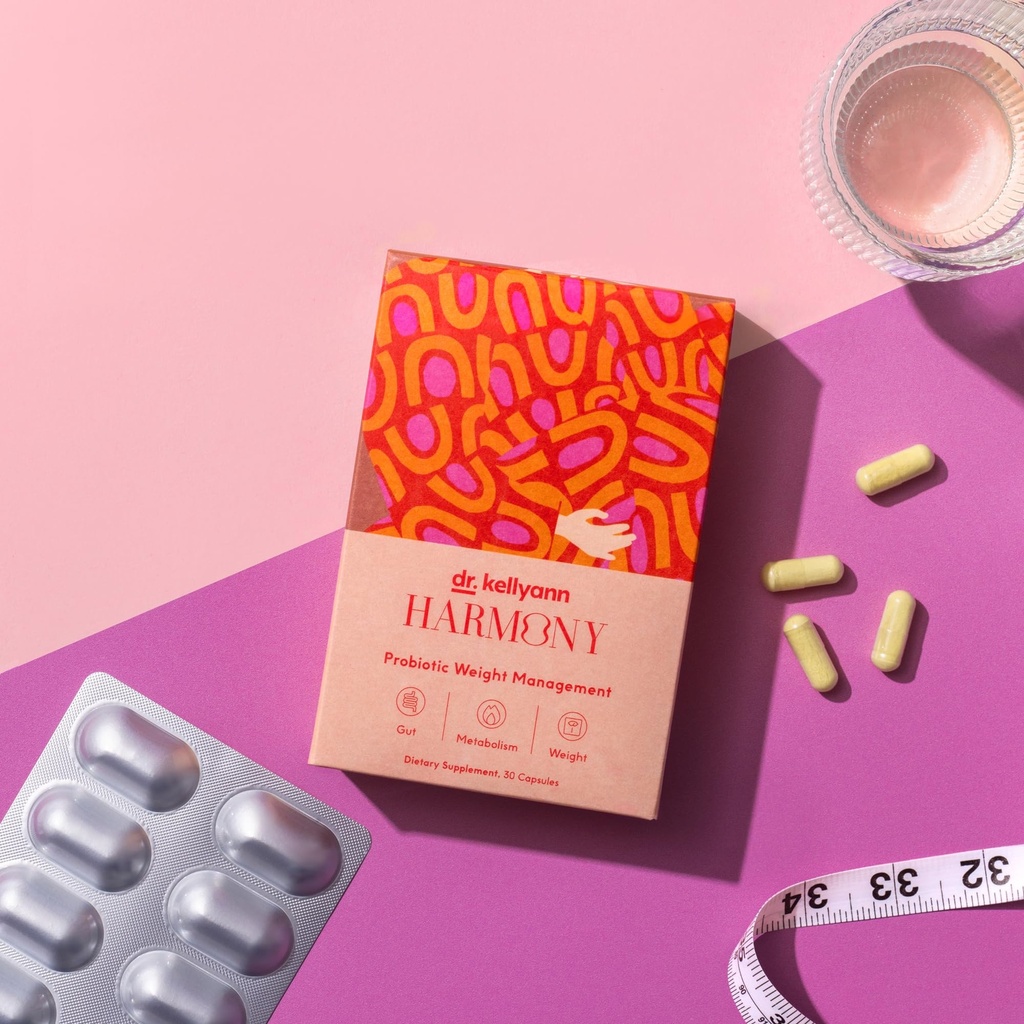 Kellyann Harmony Probiotic Weight Management (30 캡슐) Prebiotic 및 Probiotic을 사용하여 무게 관리 및 최적의 Gut Health를 촉진합니다.