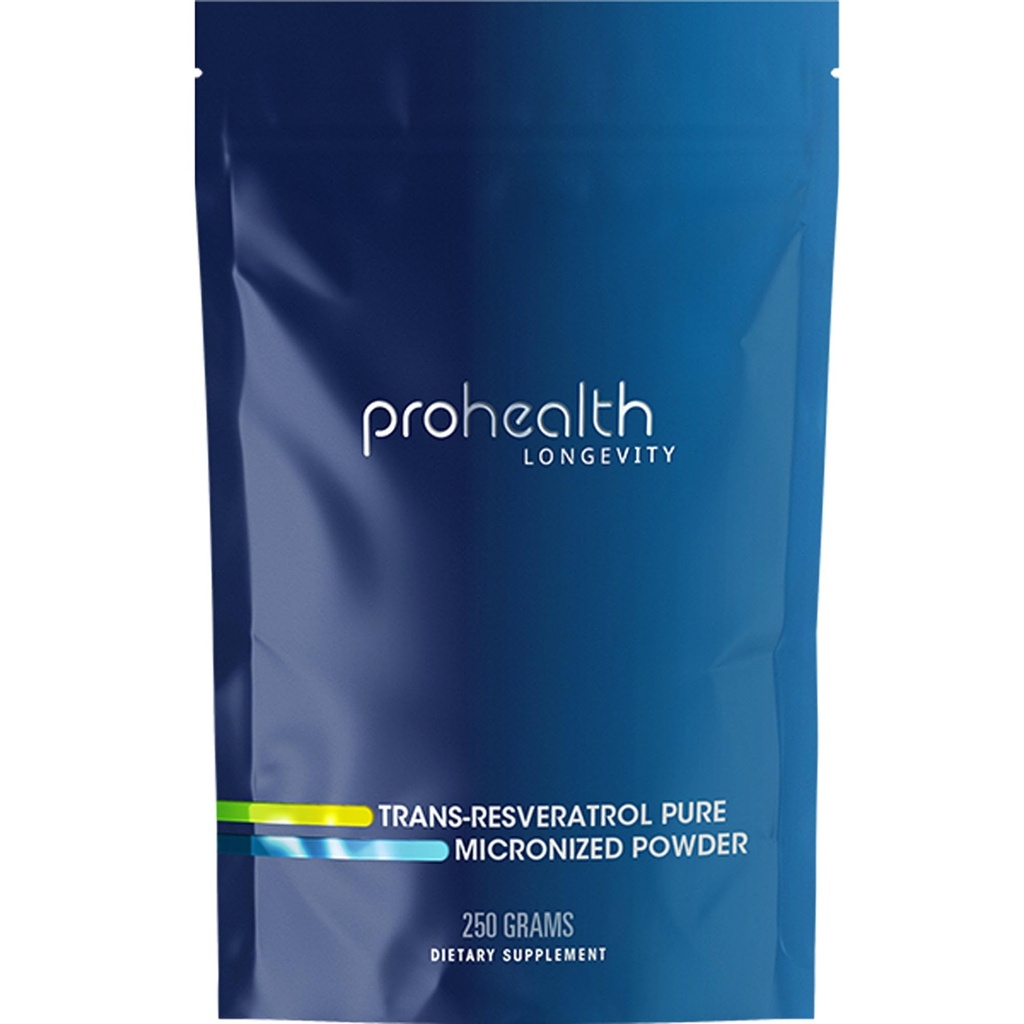 ProHealth Longevity 대량 Trans Resveratrol 분말 250 그램 - 순수한 약제 급료, Scoop, 우량한 흡수 및 생물 분해성 당 1000 mg