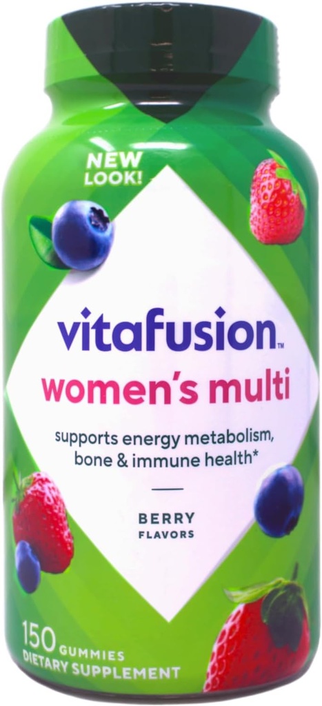 vitafusion Women 's Daily Gummy Multivitamin : 비타민 C & E, 맛있는 베리 맛, 150ct (75 일 공급), 아메리카의 번호 하나 거미 비타민 브랜드