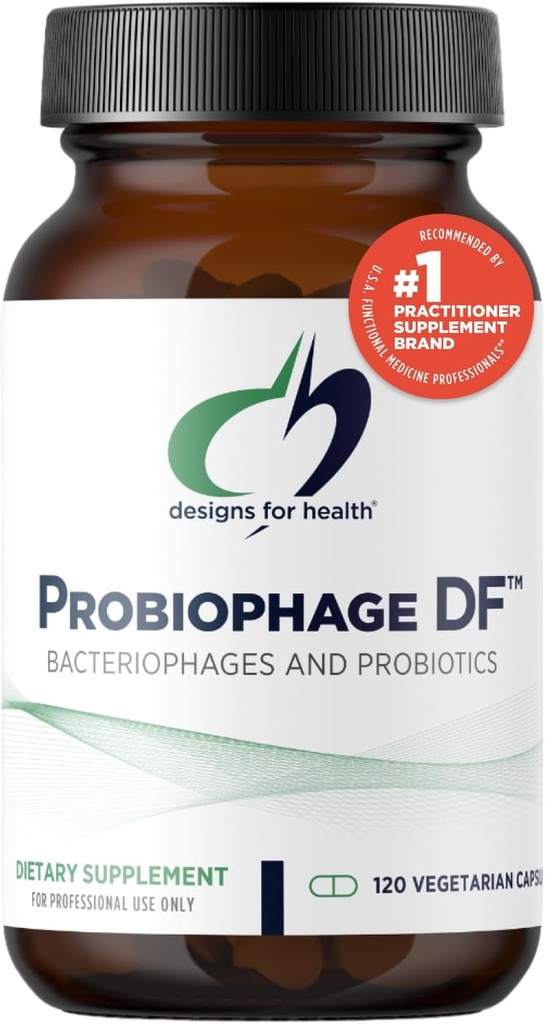 건강 Probiophage DF에 대한 설계 - Bacteriophage Prebiotic + Probiotic Supplement - 소화를위한 Probiotics + 면역 지원 - Dairy Free Pre and Pro Biotics in Delayed Release Capsules (120 Count)
