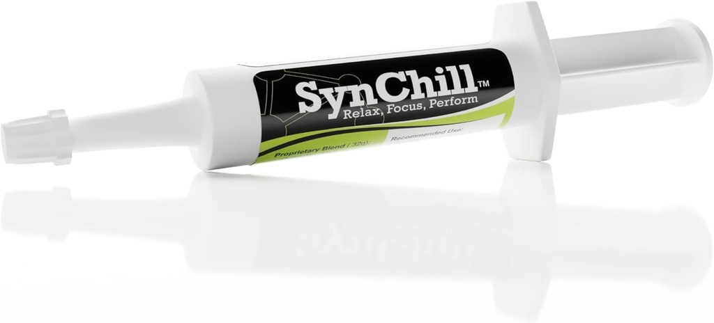 SynChill 구두 말 Calming 젤, 100% 자연적인 & 영양 보충교재, 실험실 입증된 결과, 미국 - 1 팩에서 만드는 올림픽 전문가 & 수의사에 의해 찬성된 초점 & 성과를 위해 디자인해 -