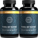 Primal Harvest 2 Pack, Gut Health, Primal Gut Restore w/POSTbiotics, 여성 및 남성을위한 PREbiotics 및 PRObiotics, 60 CT - Digestion, Colon Cleanse, 누출 구트 수리