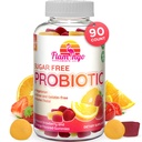 Probiotic Gummies Sugar Free- 3 억 CFU는 가스를 줄이고, Bloating - 여성, 어린이 및 남성 Probiotic- Bacillus Coagulans- Natural, Vegan, Vegetarian, Kosher, Halal -90 Gummy Probiotics를위한 Probiotics