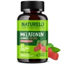 NATURELO Melatonin Gummies for Kids Non-GMO, 글루텐 프리, 콩 무료 - 딸기 맛 - Gentle Sleep Supplement - 60 채식 Gummies