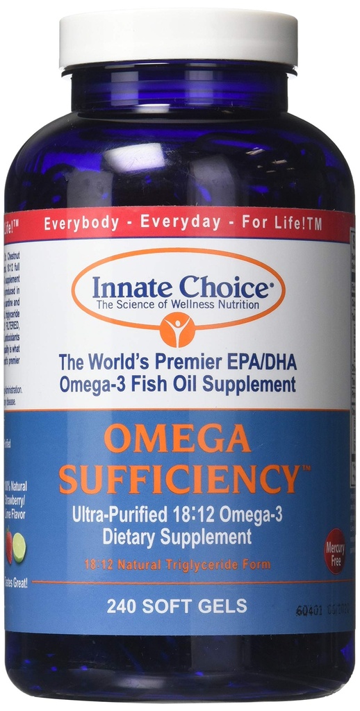 물고기 기름 캡슐, Innate 선택에 의하여 Omega Sufficiency, 딸기 Lime 240 캡슐