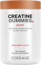 Codeage Creatine Monohydrate Gummies 보충교재 - 5000mg Creatine - AstraGin Panax & Astralagus - 스포츠 거미 - 혼합 베리 맛 - Kettlebell 모양 비타민 - Vegan - Non-GMO - 120 Gummies