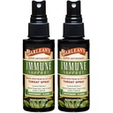 Barlean's 2 Pack Olive Leaf Complex Throat Spray with Peppermint, Lemon, and Sage for Itchy Throat Relief, Immune Support Supplement, 액체 혼합 추출물, 1.5 oz