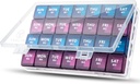 XL 월간 알약 주최자 1 일, 4 Week Pill Case Compartments, Yaklim Weekly Vitamin 주최자 Extra Large, Daily Pill Keeper 용 의약품 용기