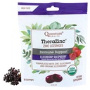 Quantum 건강 TheraZinc 유기 아연 Lozenges Elderberry & 꿀 - 성인 & 아이 12 +에 대한 면역 지원 자연적으로 맛 라즈베리 빠른 구호 No Aftertaste - 18 카운트
