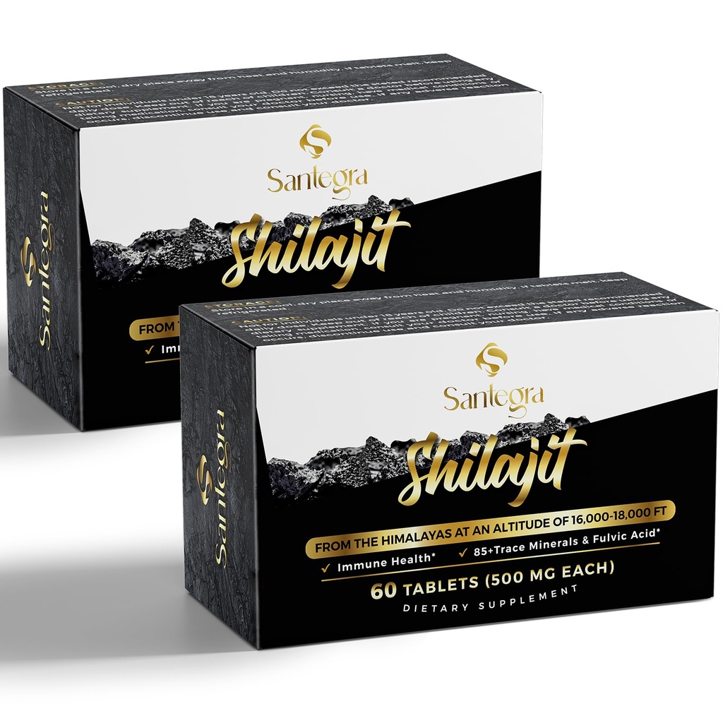 30,000 MG Shilajit 정제, 여자 & 남자, Himalayan 유기, Fulvic 산 & 85 + Trace 무기물, 에너지 및 면역 체계를 위한 수지 보충교재, 120의 조사를 위한 100% Shilajit 순수한 정제