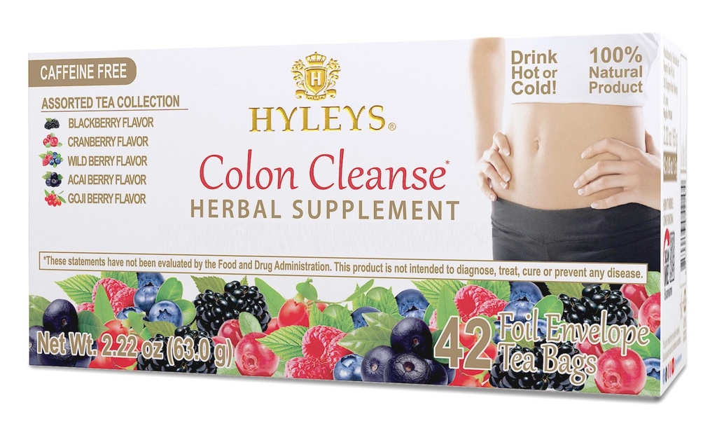 Hyleys Colon Cleanse 차 분류 된 맛 - 42 티백 (1 팩)