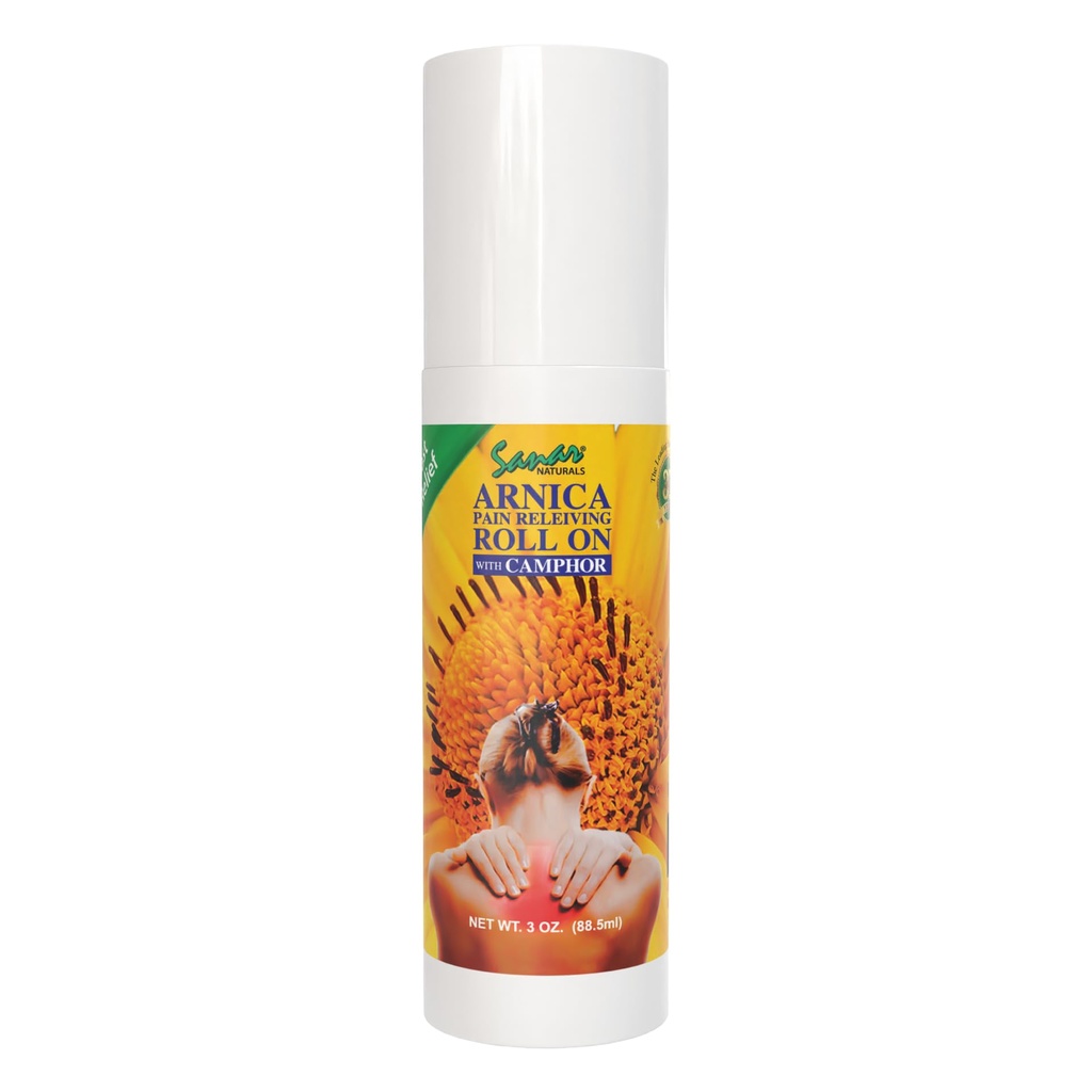 Sanar Naturals Arnica Roll On, 3 oz - 최대 강도 릴리프, 빠른 행동 근육 루비 연고, 명확한 젤