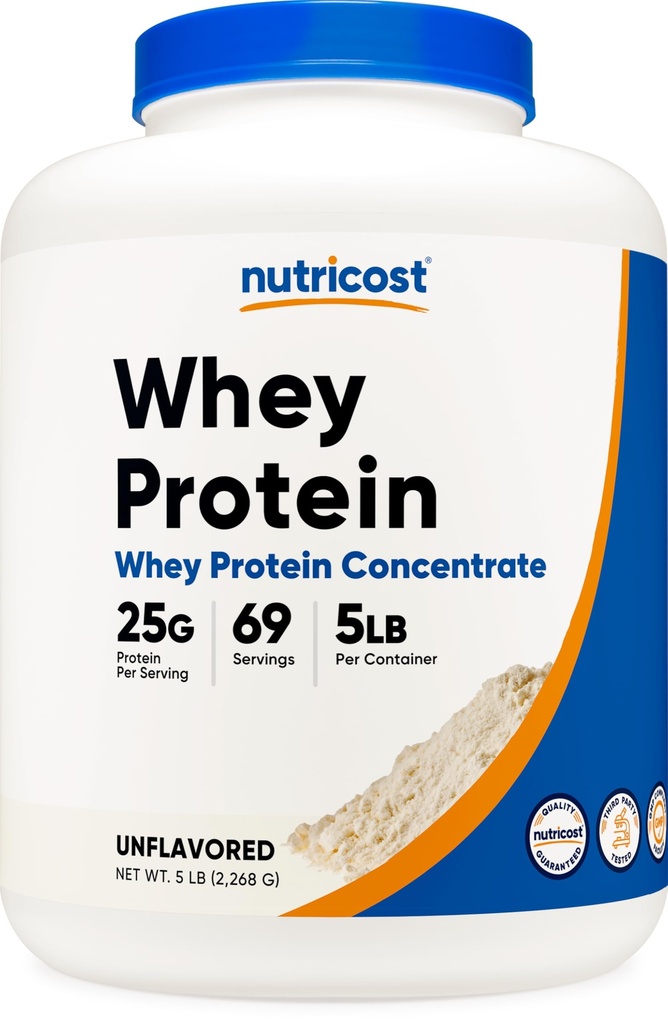 영양소 Whey Protein Powder, Unflavored, 5 파운드 - Whey Protein Concentrate에서