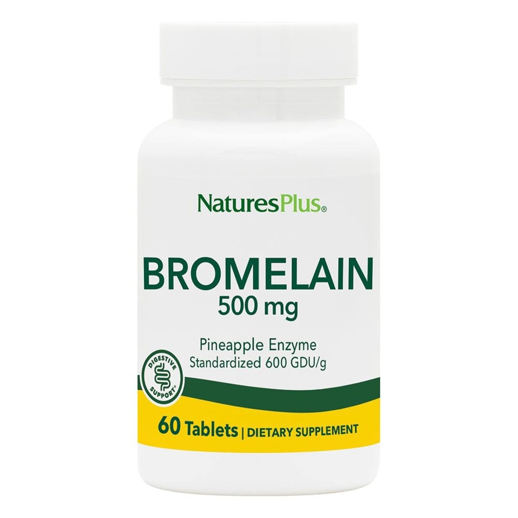 자연 플러스 Bromelain - 500 mg - 자연적인 Proteolytic 보충교재 - 60 채식주의자 정제 (60의 서빙)