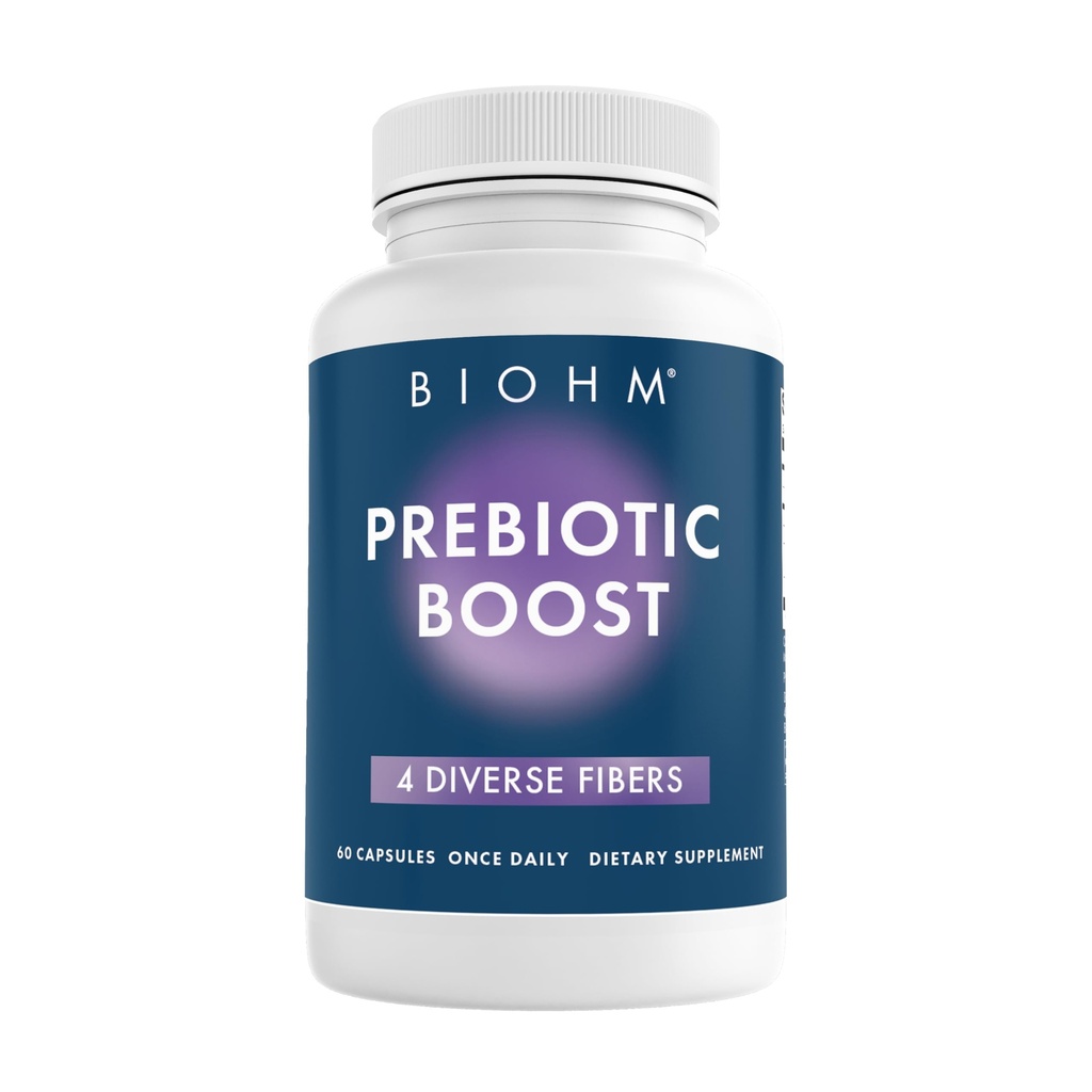 BIOHM Prebiotic 섬유 보충교재 (60의 캡슐) 4개의 Diverse 규정식 섬유는 Probiotic 환경을 지원하기 위하여, Gut 건강과 면역 체계를 개량하고, Inulin & Apple Pectin 분말을 포함합니다