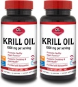 Olympian Labs Antarctic Krill Oil, Astaxanthin, Omega-3, EPA, DHA, Immune, Joint & Brain Support, 60 Softgels (패킹 2)