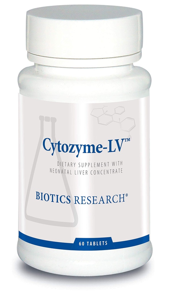 Biotics 연구 Cytozyme LV Neonatal Liver, 건강한 간결 기능 및 혈청 Albumin의 B 비타민과 철, SOD, Catalase, 유력한 산화를 억제하는 60 정제의 우수한 근원