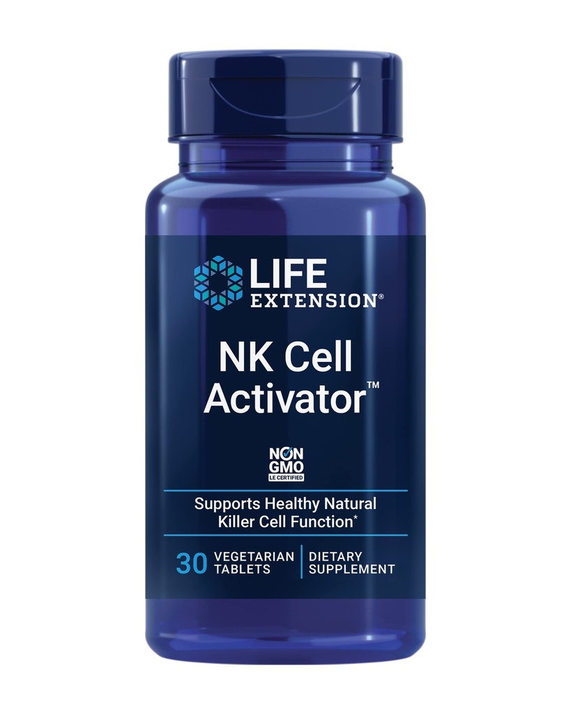 Life Extension NK Cell ActivatorTM, Immune Support, Natural Killer Cell Activity, 효소 변경 쌀 브레인, 비 GMO, 채식, 30 정제