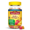 Nature Made Multivitamin + Omega-3, Multivitamin Gummies for Women and Men, 매일 영양 지원, 80 성인 거미 비타민 & 미네랄, 40 일 공급