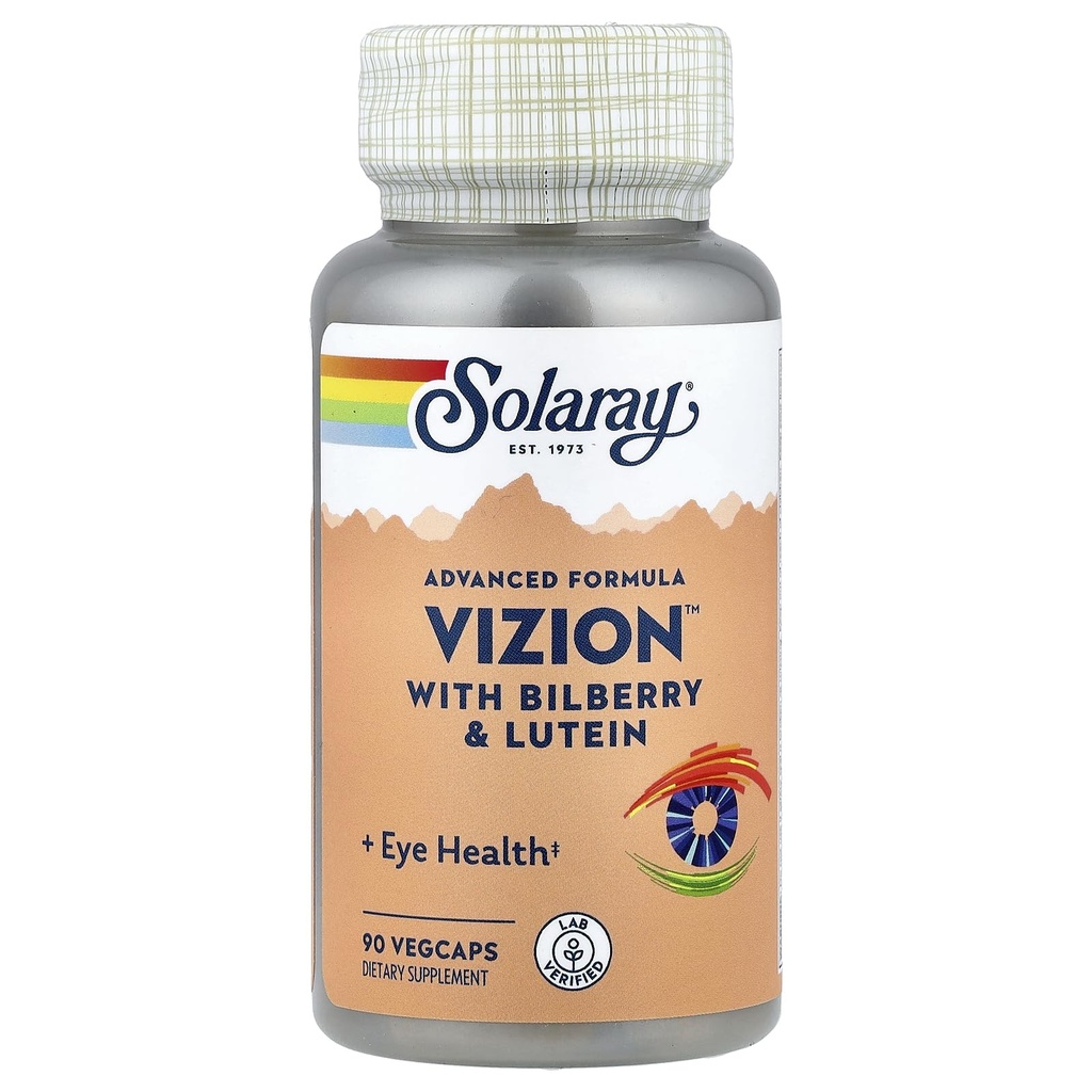 SOLARAY Vizion, Veg 캡(Btl-Plastic) 42mg | 90ct